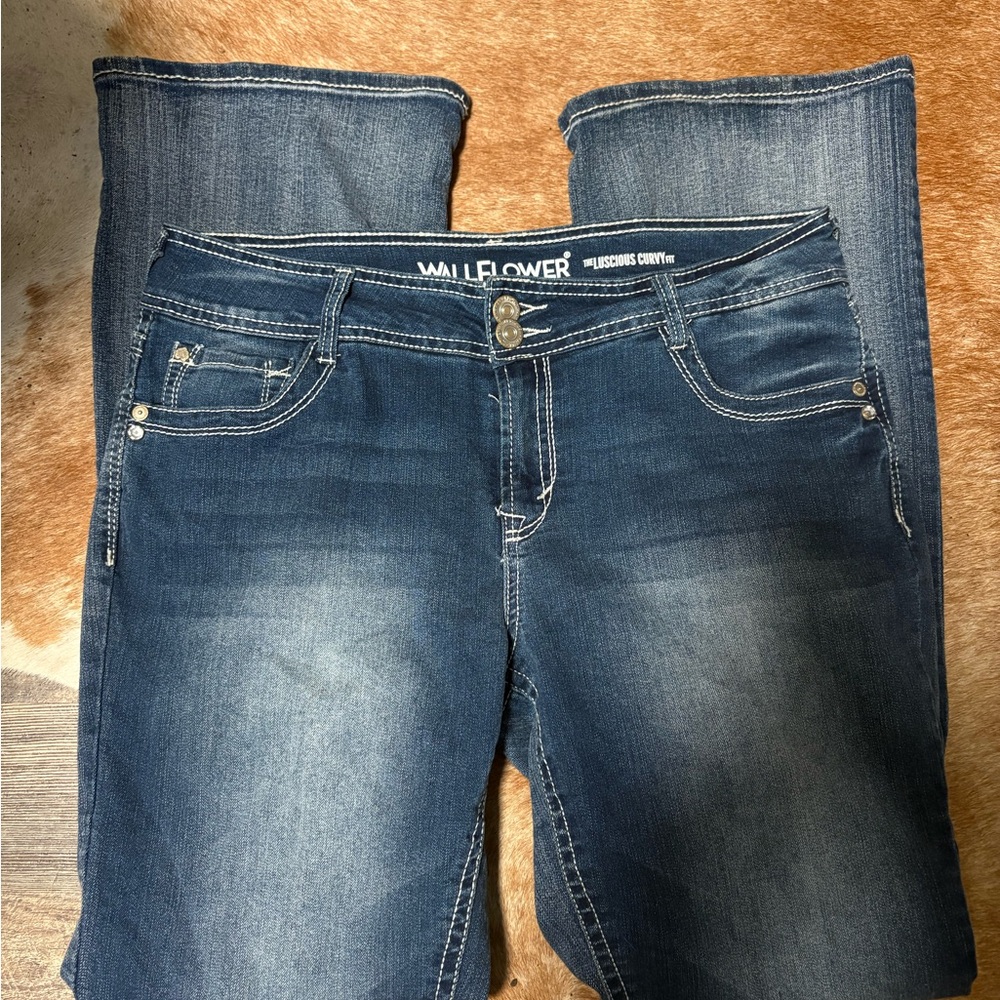 Wallflower Women's Dark Blue Boot Cut Jeans